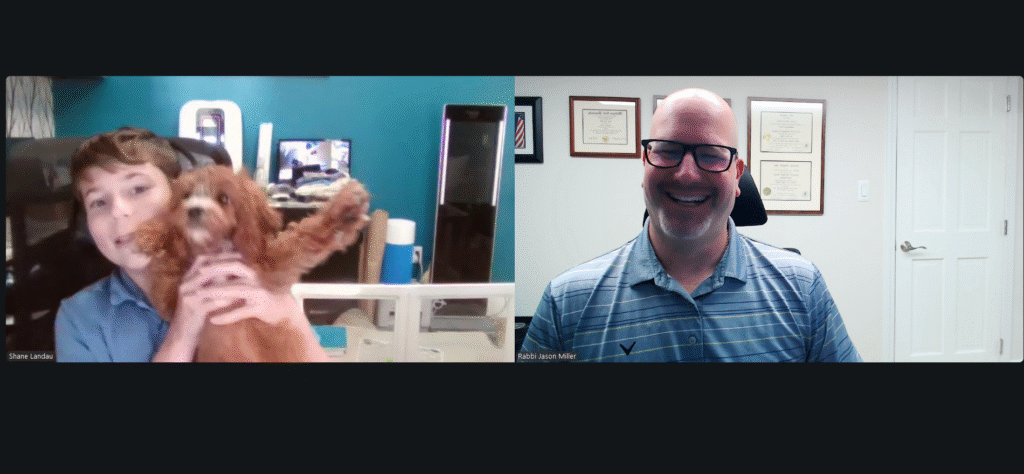 Bar Mitzvah Tutoring - Zoom - Bar Mitzvah Boy and Dog